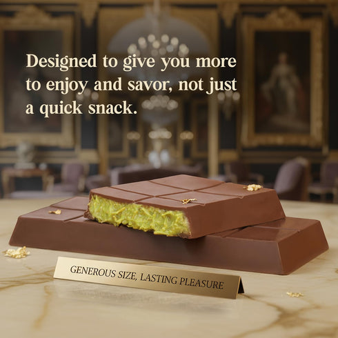 7 oz Dubai Chocolate Bar Pistachio Dessert with Pistachio Cream & Kataifi Filling | Gourmet Dubai Chocolate Filling |