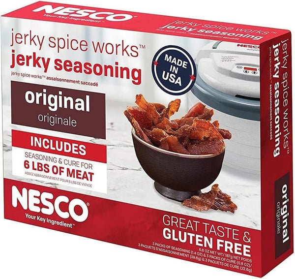 Original Jerky Seasoning 3 Pack, Makes 6 Pounds of Jerky, Nesco
