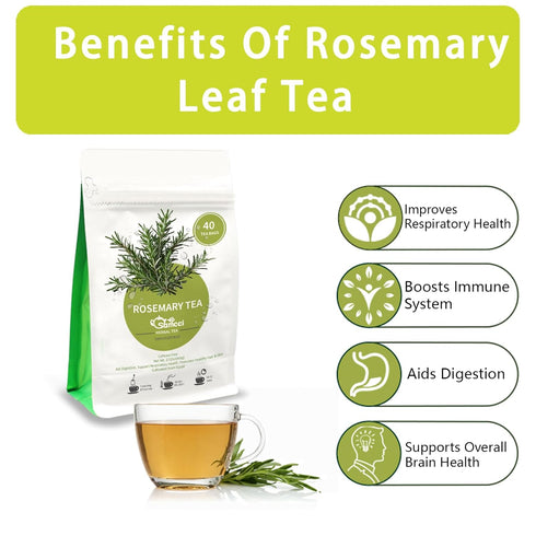 40 1.5g/bag Samcci - Rosemary Tea, Teabags, - Pure Dried Rosemary Leaves Tea Bags- Cultivated From Egypt - Non-GMO