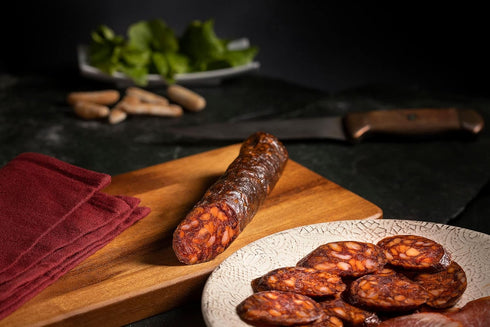 7 oz Iberico Chorizo Dry Cured Spanish Sausage Mild Smoky Flavor All Natural, Gluten & Lactose Free, No Nitrates