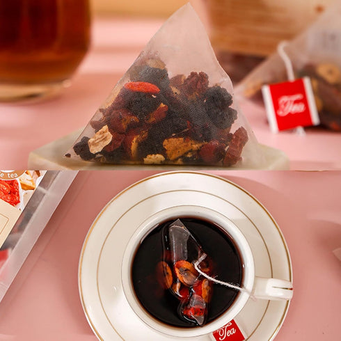 6 (2Pack-50Bags) Ginseng Five Treasures Tea - Kidney Tea Formula Ginseng Six Treasure Ingredients Wubao Herbal Red Date