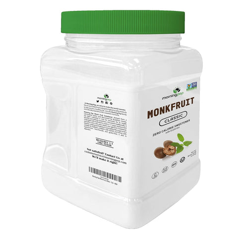 1:1 5 lb Morning Pep Monk Fruit Sweetener, Classic | White Sugar Substitute, Keto Diet Friendly, Sugar Replacement