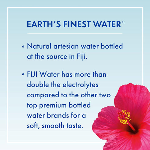 1 33.8 Oz (Pack 12) FIJI Natural Artesian Bottled Water, Liter / Fl