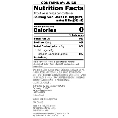 (440ml, Pack 4) SodaStream MTN Dew Code Red Zero Sugar Drink Mix