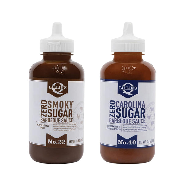 Lillie's Q - Zero Sugar Smoky BBQ (13.8oz) & Zero Sugar Carolina