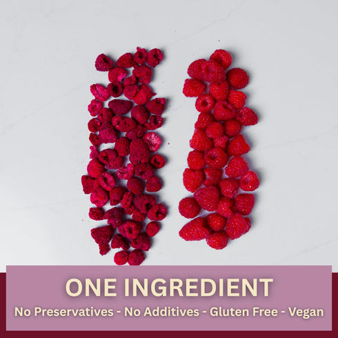 1oz Packs 100% Wise Harvest Freeze-Dried Raspberries Five | Single Ingredient Snack | Real Fruit, No Sugar Added, Just
