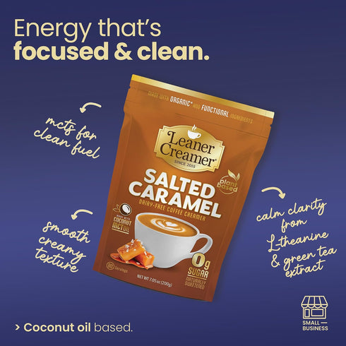 0g 80 Leaner Creamer Plant-Based Coffee Creamer with MCT Oil, Sugar, Keto Friendly, Dairy-Free Coconut Creamer Powder