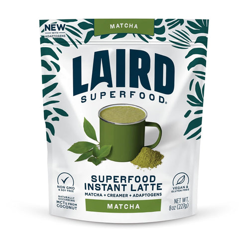 Laird Superfood Matcha Instant Latte - Green Tea Powder with Adaptogens, Packed with Antioxidants and Superfood Coconut