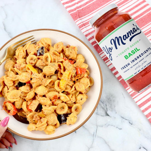 Pack (2) Yo Mama's Foods Keto Tomato Basil Pasta Sauce - of - No Sugar Added, Low Carb, Low Sodium, Vegan, Gluten Free