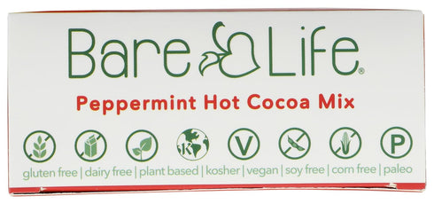 Packets 0.95 oz 5 Count) Bare Life Organic Dairy Free Peppermint Hot Cocoa Mix | Single Serve Vegan Hot Chocolate ( |