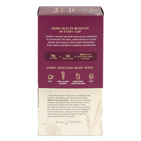 25 Teeccino Pumpkin Spice Herbal Tea - Rich & Roasted Autumn Harvest Tea Thats Caffeine Free & Prebiotic for Delicious