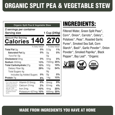 (1, PLANTSTRONG Chili & Stew USDA Organic, Non-GMO, Plant-Based, Vegan, Gluten-Free, Oil-Free, Lightly Salted, Ready