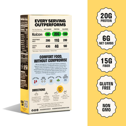 Pack, 20g (6g 8 Pack 3 Kaizen Protein Rice Variety Protein, Low Carb Net Carbs), Keto-Friendly, Gluten-Free, Made