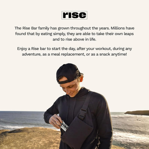 15g 4g 5 Rise Whey Protein Bars - Mocha Almond | Breakfast Bar & Protein Snack Protein Fiber Just Whole Food