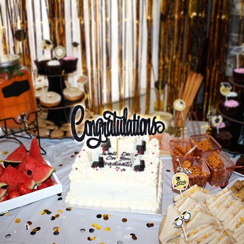 Congratulations Cake Topper, Congrats Grad Graduate Decorations for 2025 Graduation/Wedding/Birthday
