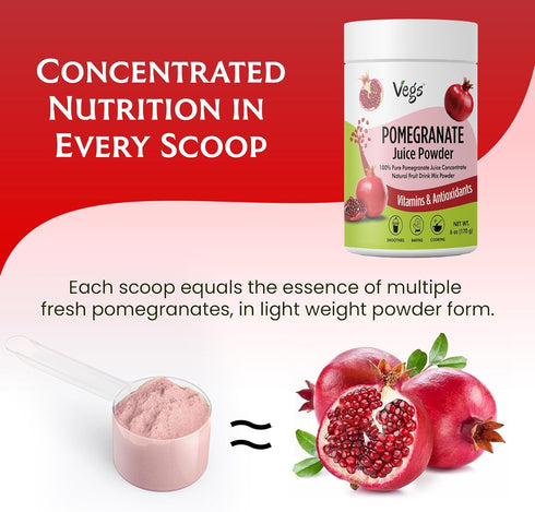 6 oz (Pack 1) Pomegranate Juice Powder - Freeze Dried Organic Pomegranate Fruit Juice Concentrated Antioxidants
