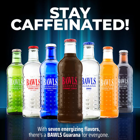Bawls 10oz 12 Pack Guarana Cherry Cola, Guarana Drink, Guarana Soda, Guarana Fueled Soda for Energy, High Energy