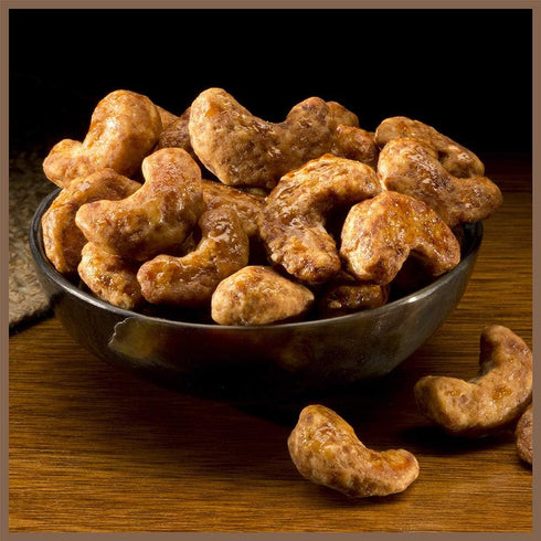 3.5 oz 3.5 Squirrel Brand Caramel Toasted Colada Cashews with sweet toasted coconut, natural flavors + Squirrel Brand