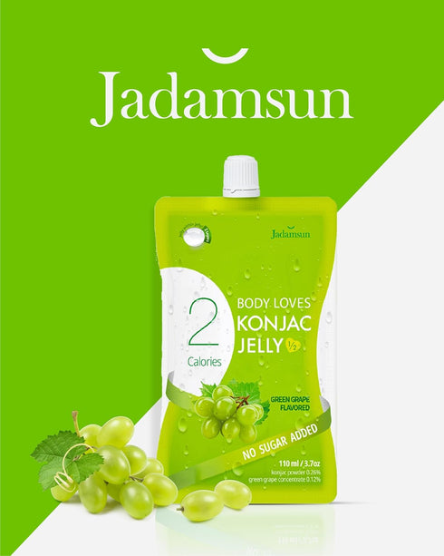 20 Jadamsun Konjac Jelly Juice (Grape, pcs) - Delicious Low-Calorie Healthy Korean Snack, Drinkable Fruit Snack