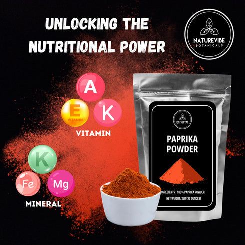Paprika Powder by Naturevibe Botanicals, 2lb, Red Ground Seasoning, Great for Garnishing
