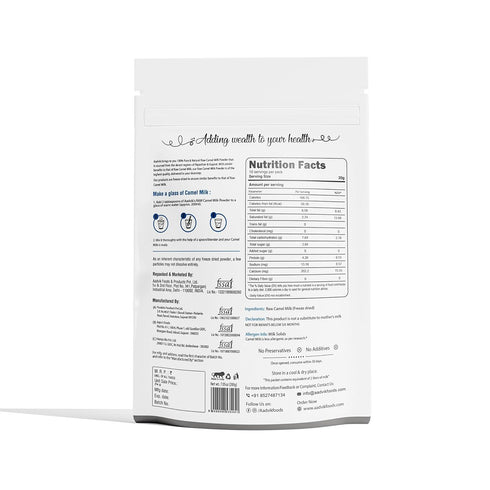 7.05 Oz Aadvik RAW Camel Milk Powder Freeze Dried | Pasture Grazed | Pure and Natural |