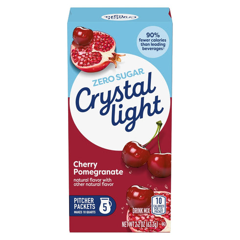 (20 Packets, 4 Packs 5) Crystal Light Cherry Pomegranate Drink Mix Pitcher