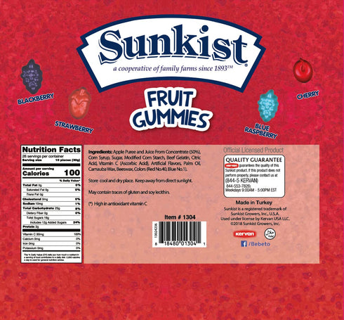 Gummies Sunkist Fruit Berries Blast