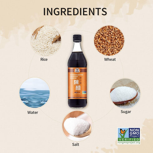 52USA 16.9 oz (500ml), 3 Chinese Black Vinegar fl Years Mature Aged Black Rice Vinegar, Chinkiang Vinegar, Zhenjiang