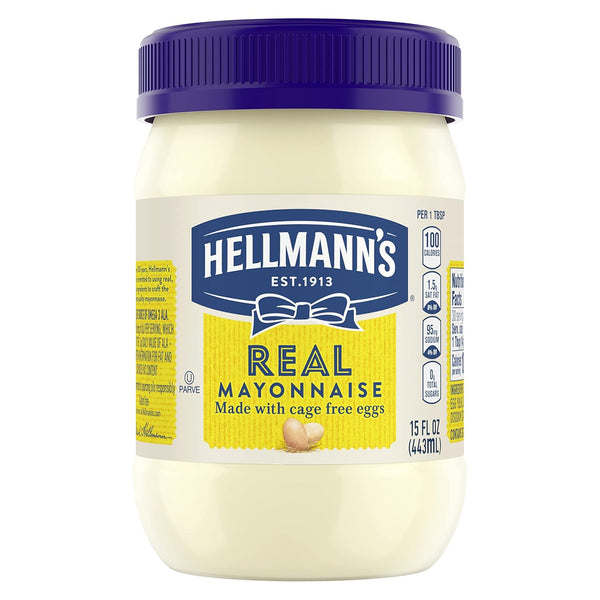 HELLMANN'S Real Mayonnaise Real Mayo For a Creamy Sandwich Spread or Condiment Gluten