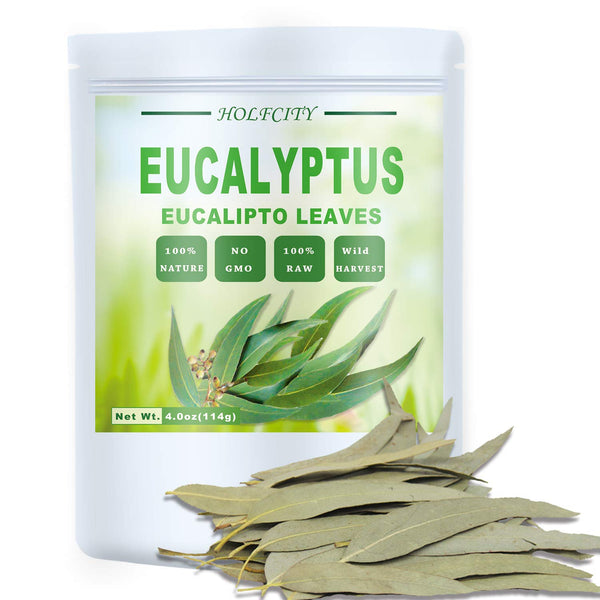 Whole Eucalyptus Leaves, Natural Eucalyptus Herb Leaves, 114g (4.0 oz) for Aromatherapy and Crafts