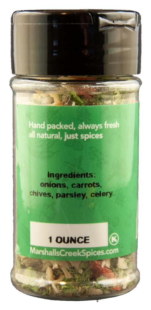 Mini Jar of Marshalls Creek Spices Vegetable Flakes Mix