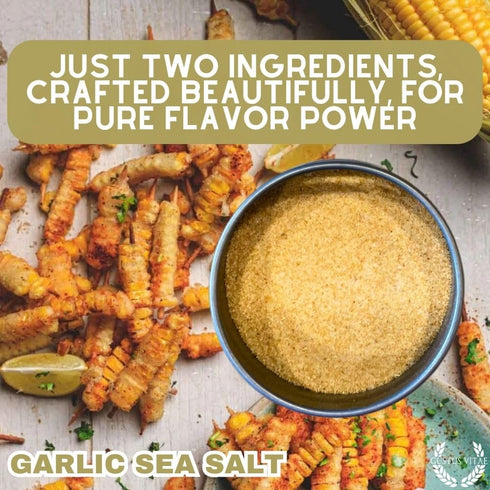 GLP-1 Classic Gourmet Garlic Sea Salt | All Natural | Ultra Premium Gourmet Salt | Artisanal Finishing Seasoning |