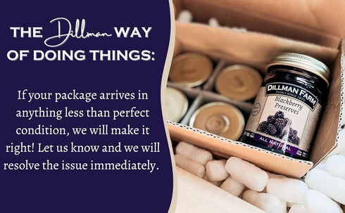 16oz (Pack 6) Dillman Farm All Natural Blackberry Preserves - Gluten-free, Non-GMO, Vegan, Kosher, Preservative Free