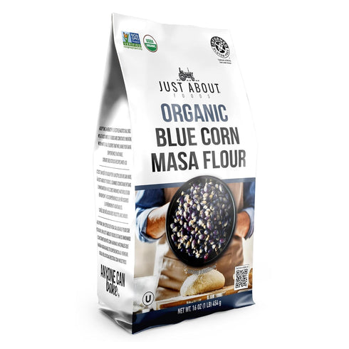 USDA Organic Blue Corn Flour 1lb, Flour for Tortillas, Sopes, and Mexican