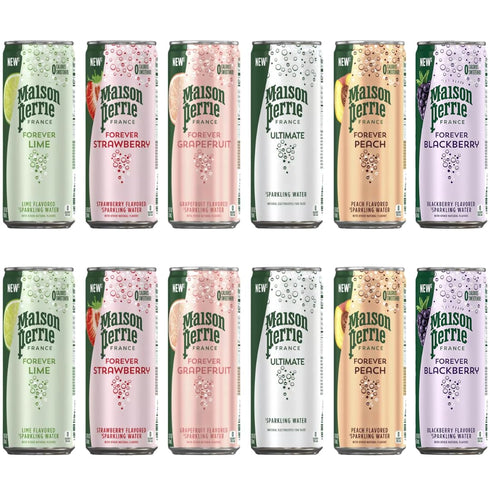 Obanic Flavored Carbonated Mineral Water Variety Pack - 11.15 Fl Oz. Cans (12