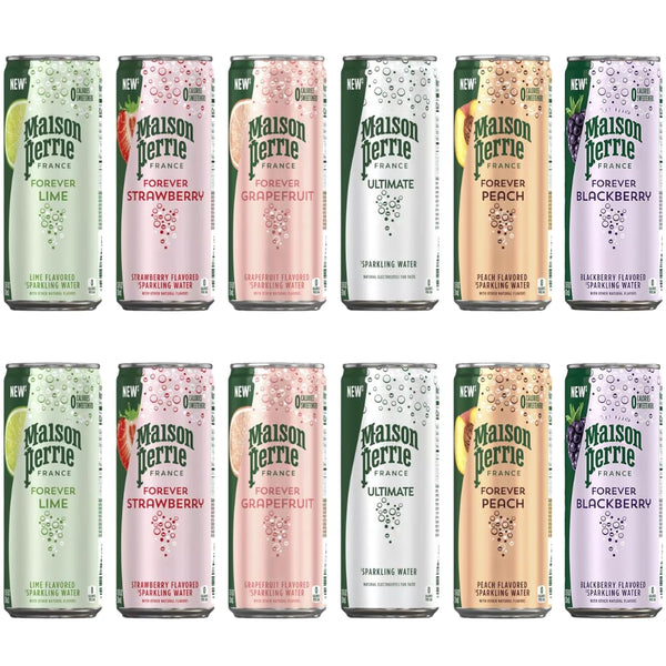 Obanic Flavored Carbonated Mineral Water Variety Pack - 11.15 Fl Oz. Cans (12