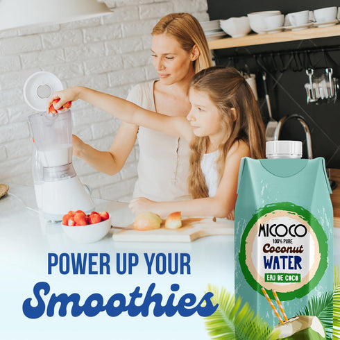 100% 16.9 Oz (Pack 12) MICOCO Coconut Water, No Added Sugar, Pure, Naturally Hydrating and Electrolyte-Rich, Made from