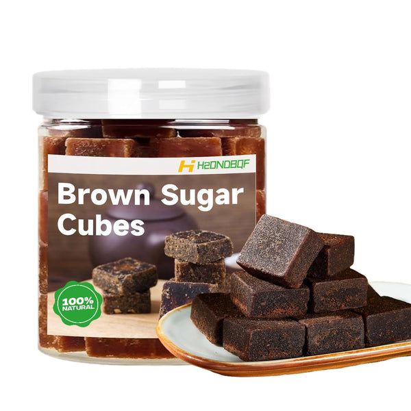 H2ONDBQF Brown Sugar Cubes, Deep Molasses Richness Raw Cane Demerara Sugar, Handmade Ancient
