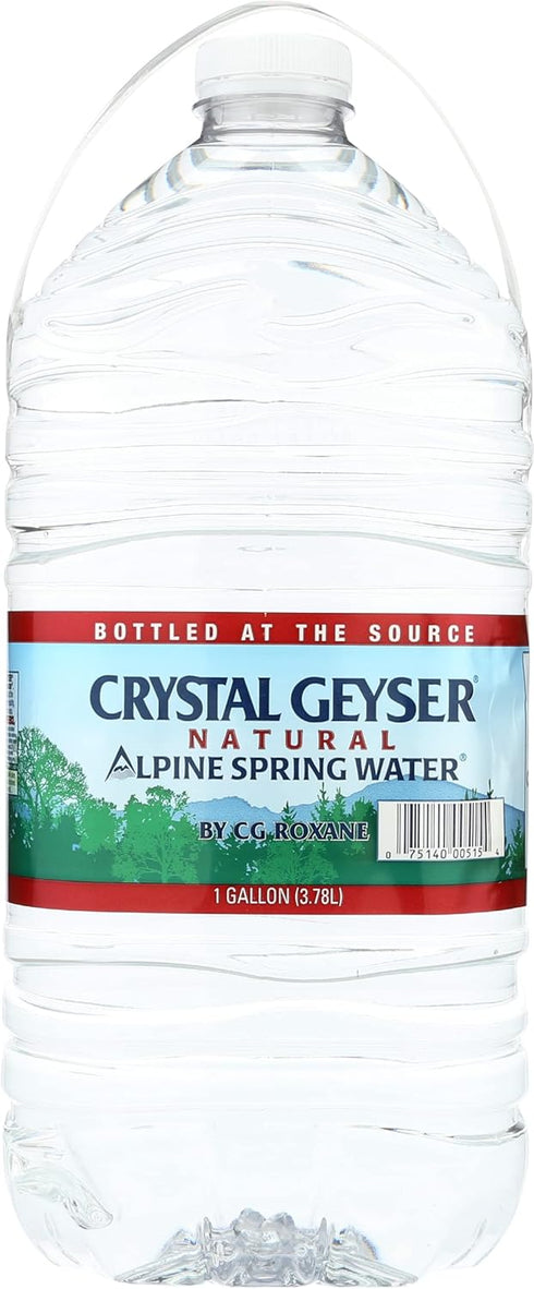 Crystal Geyser Alpine Spring Water, 1 Gal Bottle, 6/Carton