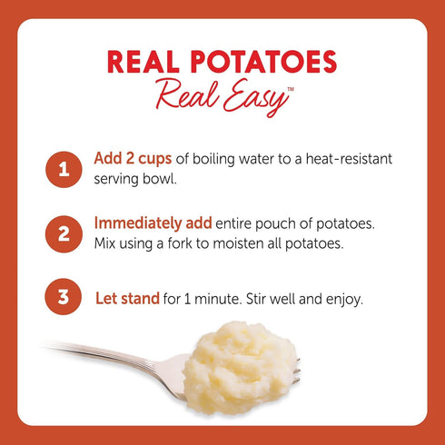 100% 4 4 (Pack 12) Idahoan Applewood Smoked Bacon Mashed Potatoes, Naturally Gluten-Free, Real Idaho Potatoes, servings