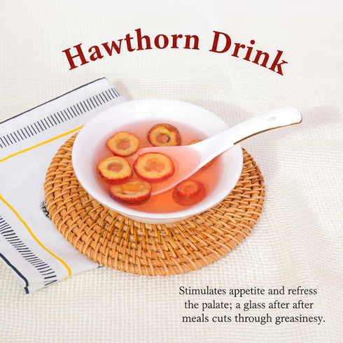 SODGHYTR -10.6oz/300g Dried Hawthorn Berry Slices, Fruit Tea Premium Seedless Hollow circle fresh hawthorns for Tea