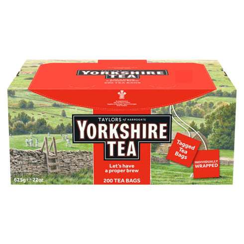 Yorkshire Tea, Red, Black Tea, Individually Wrapped Bags, 200 Count (Pack of