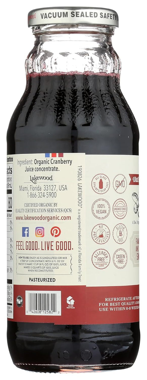 12.5 LAKEWOOD Organic Cranberry Juice, FZ