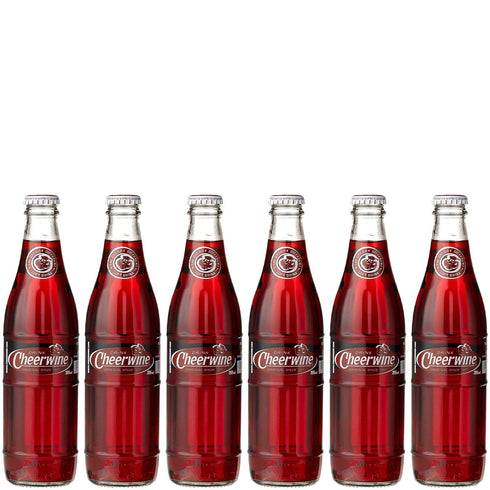 Cheerwine Cherry Soft Drink Soda, 12 Fl Oz Glass Bottle (Pack of 6,