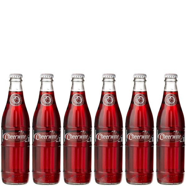 Cheerwine Cherry Soft Drink Soda, 12 Fl Oz Glass Bottle (Pack of 6,