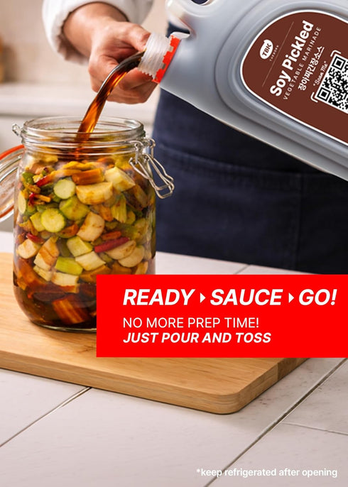 7.1 lb (3.2 TBK THEBORN Soy Pickled Vegetable Marinade, Quick Pickle Brine for Onions, Radish, Cucumbers, Jalapenos