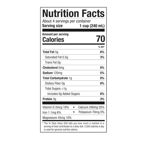 32 oz Pacific Foods Unsweetened Vanilla Hemp Milk, Plant Based Milk, Carton