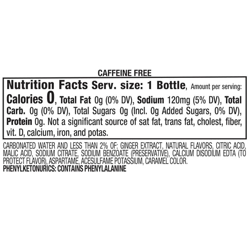 12 8 Count Diet Canada Dry Ginger Ale Soda, Fluid Ounce Bottle