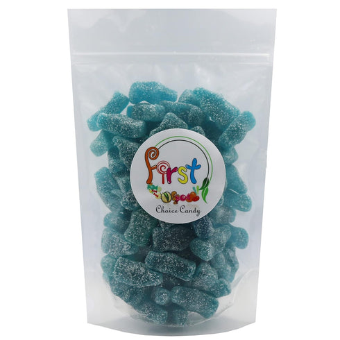 Gummy 2 FirstChoiceCandy Sour Mini Soda Bottles (Blue Raspberry, Pound)