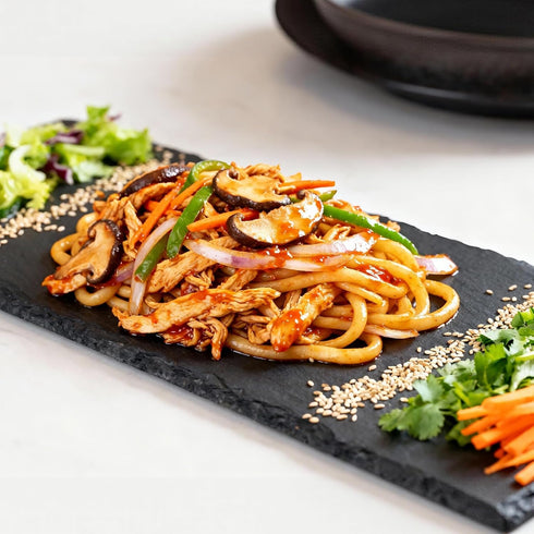 SUNGIVEN 1 Pack 6 Fresh Udon Noodles Thick Vegan Low Sodium High Fiber Instant Noodles Ready in Minute No Cholesterol